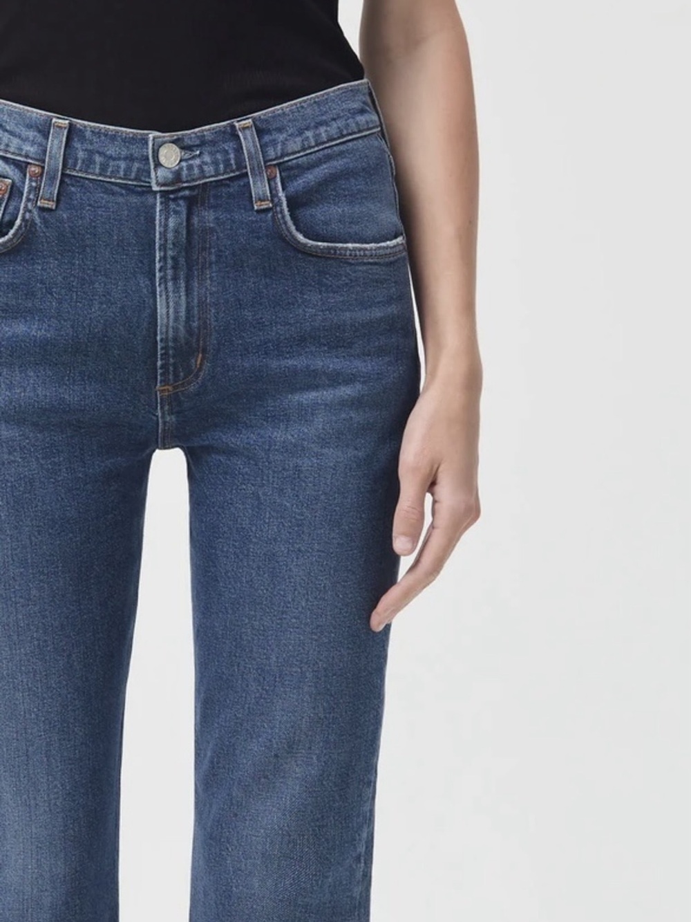 Agolde Mid Rise Straight Leg Jeans